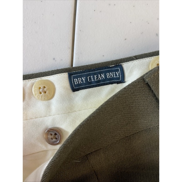 Vtg Polo Ralph Lauren Wool Suit Pants Dress Green Mens Size 34x30 (40R pant) - Picture 6 of 16
